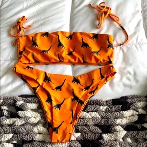 Dino bikini with optional straps